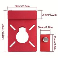 Adaptateur de rail de guidage pour rainures de fraisage linéaires, support auxiliaire en alliage d'aluminium avec butée, outils de menuiserie