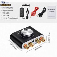 AOSHEN X35 100W 5.0 dijital Mini ses V12 Hifi Stereo monoblok araba amplifikatör 100W Rms
