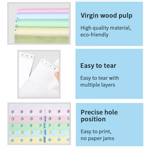 SUNKEY 2 3 4 5 6 lapis kertas faktur, komputer tanpa karbon terus menerus dari Ream untuk mengecek Debit tagihan pajak Tunai - Product Image 5