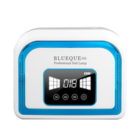 Lampe à ongles LED UV bleue rechargeable 120W-Séchoir à ongles sans fil. Écran LCD, conception sans fil pour le durcissement du gel à la maison/salon.