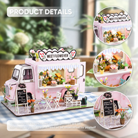 ODM 2025 Nouveau Kit de Bricolage Fleur Soleil Artisanat en Bois Métal Plastique Papier Lumière LED Puzzle 3D en Bois Maison Miniature 14+
