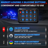 Panneau de commande RGB 12 voies 12V avec système de relais de contrôle de circuit pour camion, camping-car, tout-terrain