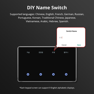 Interruptor de <span class=keywords><strong>Luz</strong></span> Inteligente Zemismart Tuya Zigbee DIY Horizontal con Pantalla Táctil Negra, Productos para el Hogar Inteligente - Product Image 4