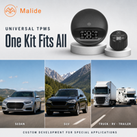 Malide Private Label TPMS MLD-B28+MLD-R10 4 capteurs externes + écran TFT, emballage personnalisé avec logo, MOQ 1 pièce, stock en gros