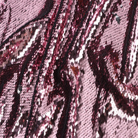 OEM promotionnel 5mm multicolore or rose réversible dentelle maille broderie paillettes tissu robe nappe accessoires non tissés