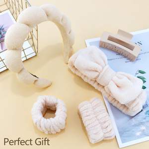 تخفيضات كبيرة إكسسوارات تجميل مجموعة العناية بالبشرة عقال سبا سكرونشيز ماكياج لغسيل الوجه والشعر العصري - Product Image 5