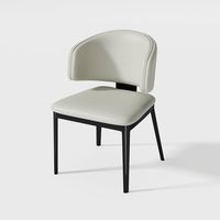 Ensemble de chaises de salle à manger minimalistes de style italien, structure en métal, design sans accoudoirs, pour usage en restaurant, chaise moderne