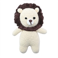 Nouvelles hochets créatifs faits main en tissu tricoté au crochet, peluches d'animaux marins, emballage en sachet, jouet DIY pour enfants
