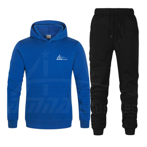 2020 OEM Service Men's Hoodie Set Windproof Long Sleeve Slim Fit Boys Hoodie Set - Product Image 3