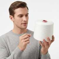 Fil 100% Polyester Écologique S-Twist pour Tissage, Tricotage, Couture, Motif Brut, Fil 40S