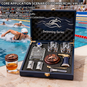 Coffret Cadeau <span class=keywords><strong>Whisky</strong></span> Série Swimming Motion – Kit d'Infusion Fumée au Bourbon pour Cocktails – Événements et Compétitions de Club Personnalisés de Qualité Supérieure - Product Image 4