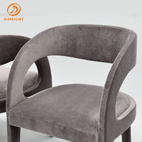 Chaise de salle à manger de luxe moderne nordique de haute qualité, mobilier de salle à manger rembourré