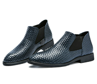 Chaussures habillées pour hommes à enfiler, style mode, en cuir PU, tissées à la main, nouveau modèle classique, pour hommes d'affaires, costumes et mariages, au style unique