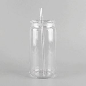 16Oz Clear Plastic USA Stocked Cups-BPA-Free Minimalist Camping Travel <b>Bottle</b> with Screw-On for for Adults - Product Image 1