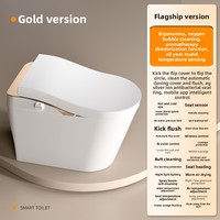 Nouvelle conception de toilette intelligente carrée en céramique, WC de luxe pour hôtel, facile à nettoyer, avec chasse d'eau automatique, ensemble de toilettes, articles sanitaires pour salle de bain