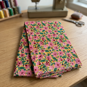 Hand Weft Knit Floral Cotton Fabric Soft Lightweight 80 GSM 60S60S Yarn Earth Tone Boho Style Women Girls Boys Dresses <b>Kaftan</b> - Product Image 3