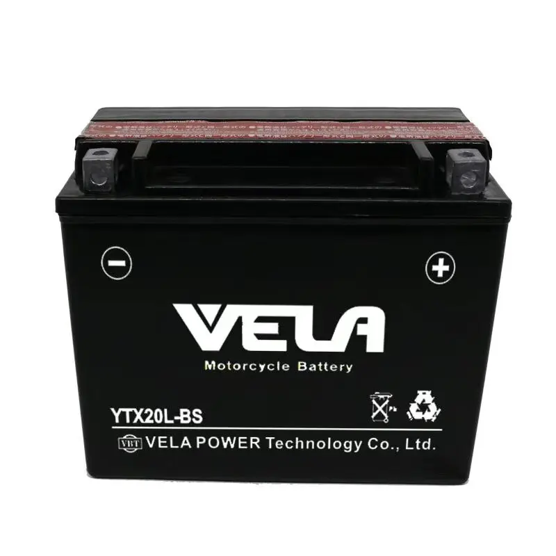 motorcycle batteries YTX20L-BS 12v 20ah VELA