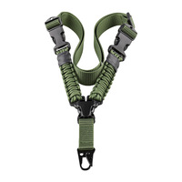 Ceinture tactique multifonctionnelle en paracorde pour la chasse, à réglage rapide de la longueur, à un seul point, en nylon tressé vertical