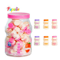 Hot Sale Strawberry Flavour Mini Chewy Candy Super Cute Yogurt Bottle Shape Pack Soft Natural Fruit Flavoured Chews for Kids