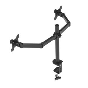Support <span class=keywords><strong>double</strong></span> moniteur pour <span class=keywords><strong>écran</strong></span> de 27 pouces, montage sur table de bureau avec <span class=keywords><strong>bras</strong></span> réglables, inclinaison à 90 degrés, nouveau modèle en acier SPCC - Product Image 5
