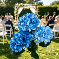 Ornement floral artificiel en soie d'hortensia dense arc-en-ciel à 90 têtes, tendance, pour centre de table de mariage, livraison rapide ZZLTY