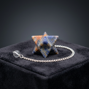 Pendentif étoile Merkaba en cristal de sodalite, fait main, style Feng Shui, pour la guérison par le Reiki, la méditation et la lithothérapie - Product Image 3