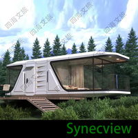 Casa Nave de Dos Pisos Casa Prefabricada Nave E7 Precio de Casa Cabina Espacial Base Móvil para Camping