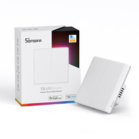 Sakelar Dinding Sentuh Pintar WiFi SONOFF T5 86 2C dengan Penutup Sakelar yang Dapat Diganti, Kontrol Nirkabel via Aplikasi EWeLink/ Kontrol Suara Jarak Jauh Melalui Alexa