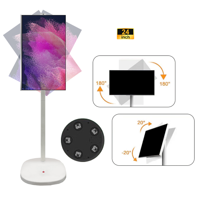 New Design 24Inch Smart Tv Touch Screen Android Built-In Camera for Live Room Gaming Small Portable Lcd Television Mobile Tv