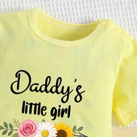 Romper Bayi Unisex Motif Kustom Warna Kuning dari Summer Infant, Ramah Lingkungan, Lembut, Bernapas, 100% Katun, dengan Kancing Tekan