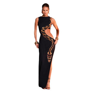 Vestido Maxi con Cintura Natural y Corte en A para Mujer, Verano 2024 - Product Image 5