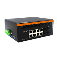 Commutateur Ethernet industriel Tincam géré, 20 ports Gigabit Full-Duplex QoS, commutateur réseau DIN-Rail