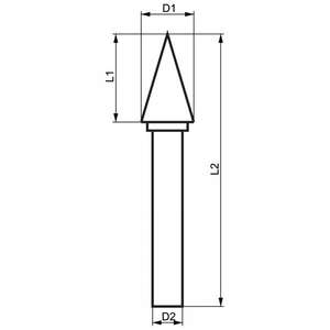 FERVI - M03DC3 Diamond cut <b>rotary</b> burrs MxDC - EAN 8012667357825 POWER <b>TOOLS</b> <b>ACCESSORIES</b> <b>ACCESSORIES</b> FOR ROUTERS - Product Image 2