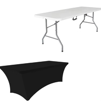 Table pliante blanche à prix d'usine avec chaises de fête portables, mobilier d'extérieur en plastique durable