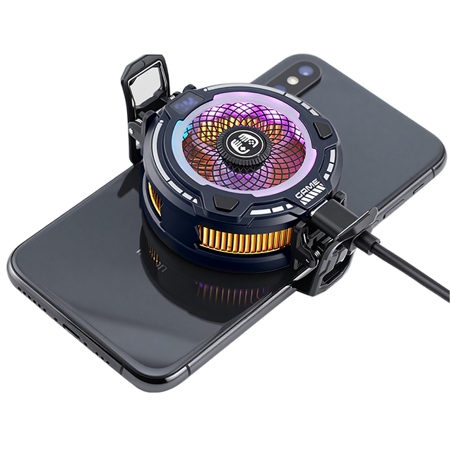 FS18 Pro 9V High-Power Semiconductor Mobile Phone Radiator AI Temperature Control Air Cooling Magnetic Clip-on RGB Light Gaming