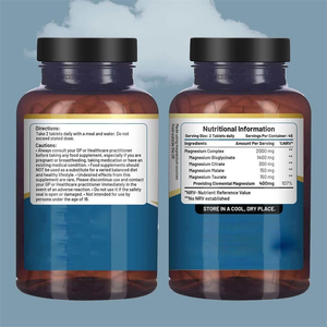 Cápsulas Duras de Complejo de <span class=keywords><strong>Magnesio</strong></span> OEM, Complejo de <span class=keywords><strong>Magnesio</strong></span>, Cápsulas de Citrato de <span class=keywords><strong>Magnesio</strong></span>, Suplemento para Dormir - Product Image 2