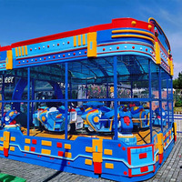 Tren Eléctrico Infantil con Techo para Niños, Atracción de Tren de Bolas de Agua para Centros Comerciales, Mini Parque de Atracciones para Niños
