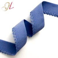 Vente en gros usine – Bande élastique en nylon de 20 mm, colorée, à bord picoté, pour sous-vêtements et soutien-gorge