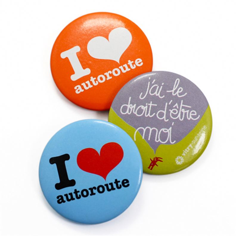 Лидер продаж 2020, Высококачественная рекламная пуговица с пустой звездой 58 мм, жестяная булавка в форме сердца