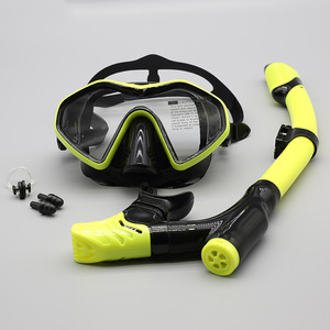 Diving Mask Snorkel Set Black Tempered Glass Anti Fog Waterproof Snorkeling Gear Full Face Mask With Breath Tube For Swimming - Product Image 3