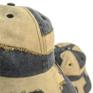 Gorra de béisbol vintage estilo Dad Cap de algodón lavado con parches de gamuza, ajustable, desgastada, deportiva, de tela de rizo - Product Image 4