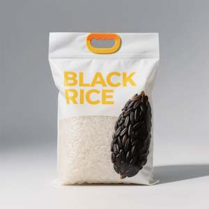 Customized Logo Food Grade PE 1kg 2kg 5kg 10kg Square Bottom <b>Bag</b> Moisture Proof Gravure Printed Rice <b>Packaging</b> <b>Bags</b> - Product Image 5