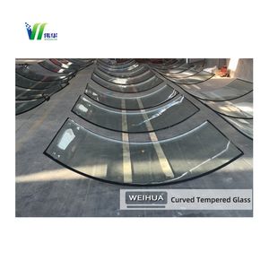 Panel de vidrio templado curvo, precio de Acuario, partición, hoja curva laminada, capó de escalera, puertas de ducha sin marco - Product Image 3