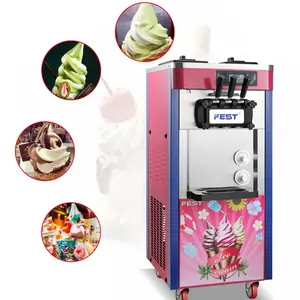 Máquina de helados de venta directa de fábrica FEST, máquina de helados suave comercial de acero inoxidable con motor dual multifuncional