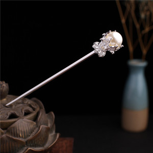 Retro Metal Pearl Ball <strong>Hair</strong> Clip Style Chop Wand Chinese Hairpin <strong>Hanfu</strong> Women <strong>Stick</strong> Pin Accessories <strong>Hair</strong> Chopstick for Girls - Product Image 5