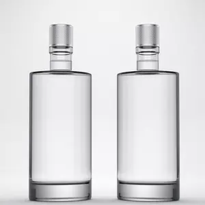 Nhà Sản Xuất Tùy Chỉnh Hình Chai Rượu Thiết Kế Thời Trang Rượu Mạnh 500Ml <span class=keywords><strong>Vodka</strong></span> 70cl Rõ Ràng Whiskey 750Ml Chai Rỗng - Product Image 4