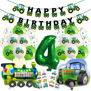Nouveau véhicule <span class=keywords><strong>tracteur</strong></span> sur le thème de la ferme fête d'anniversaire 30/32 pouces fête d'anniversaire numérique ballon en aluminium décoration - Product Image 2