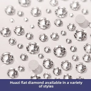 2088 Nail Art genuino Huazi strass misti Flat Back austria cristallo irregolare strass Super lucido di lusso leggero - Product Image 3