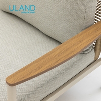 Ensemble de meubles d'extérieur en aluminium moderne Uland - Ensemble de canapés - Meubles de luxe confortables pour cour, villa, hôtel, jardin