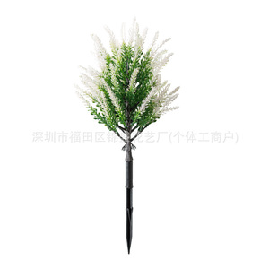 Planta Artificial de Lavanda de 44cm de Altura y 18cm de Ancho para Decoración Interior y Exterior, Vegetación Artificial de Plástico con Puntas Blancas - Product Image 4